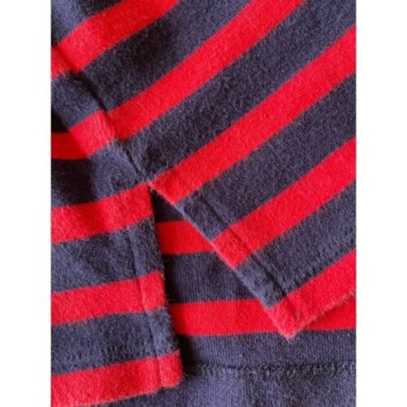 Talbots Women’s Red and Blue Striped Snowflake Bling Top Size Medium - Picture 4 of 8